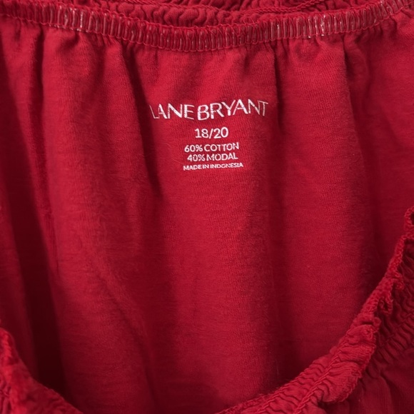 Women’s Plus Size Lane Bryant Peasant Top, Red, 18/20 2X - Picture 4 of 6
